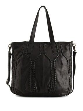 Day and Mood Levie Tote 100% Leather Black
